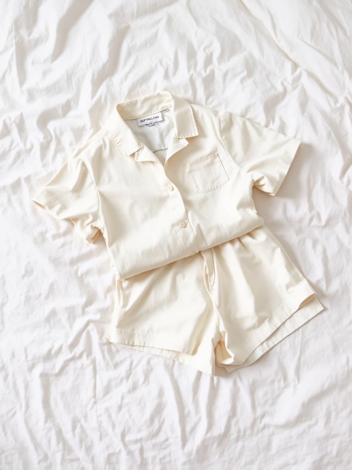 Nightwear set folded